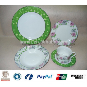 20pcs Round Porcelain Dinnerware Restaurante conjuntos